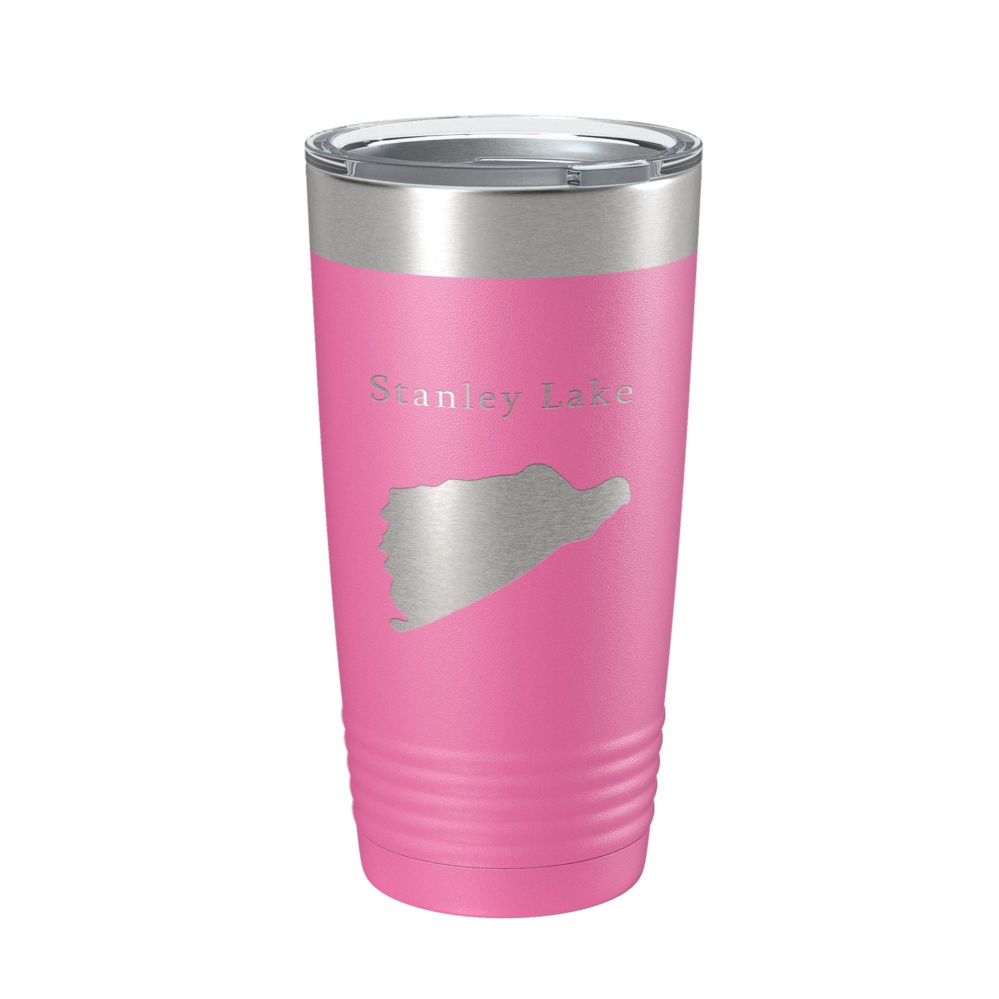 Stanley Lake Map Tumbler Travel Mug Insulated Laser Engraved Coffee Cup Idaho 20 oz