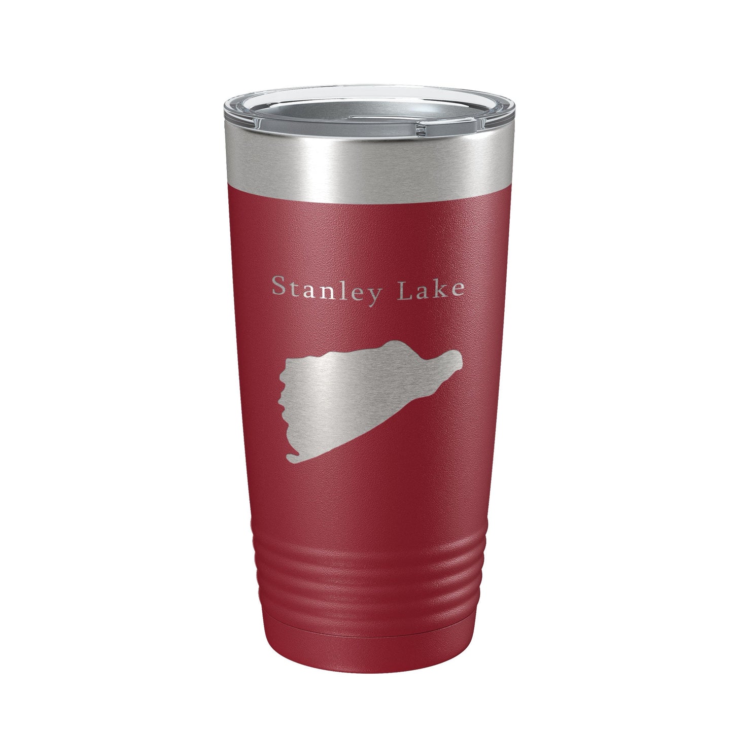 Stanley Lake Map Tumbler Travel Mug Insulated Laser Engraved Coffee Cup Idaho 20 oz